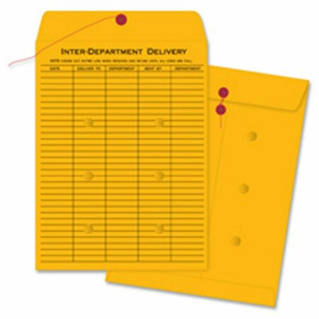 BUSINESS SOURCE Inter-Dept Envelopes, Str-Button, 32lb, 10 in. x 15 in., 100-BX, BKFT BU463774